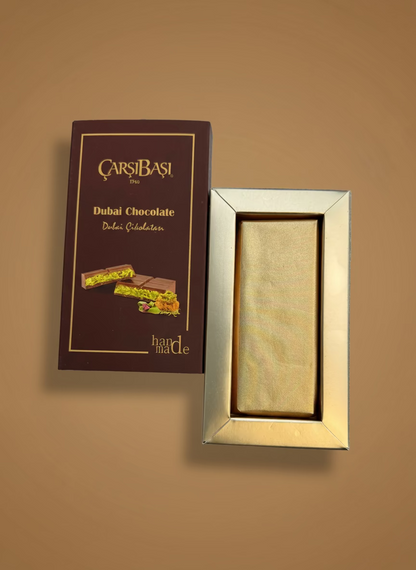 Dubai Chocolate Bar, Pistachios-Kataifi, 90gr/3.35oz - CB1001