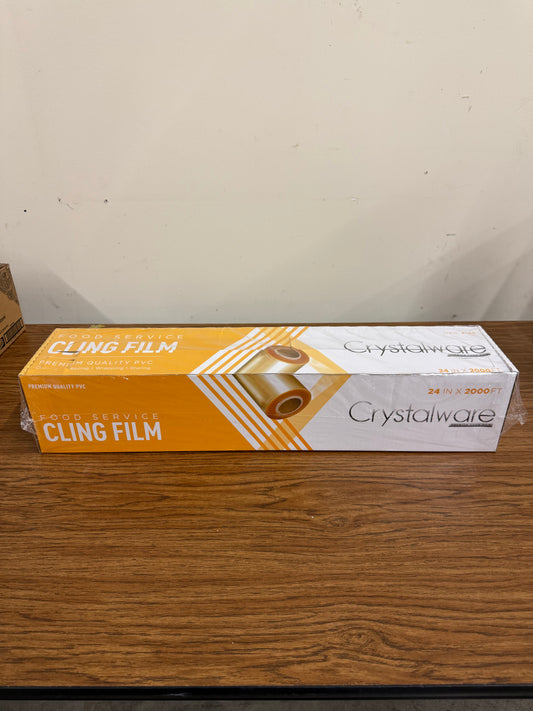 24" X 2000' Cling Wrap Film (With Serrated Cutter)