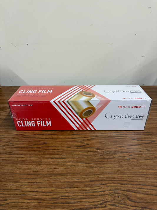 18" X 2000' Cling Wrap Film (With Serrated Cutter)