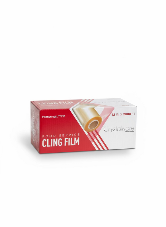 12" X 2000' Cling Wrap Film (With Serrated Cutter)