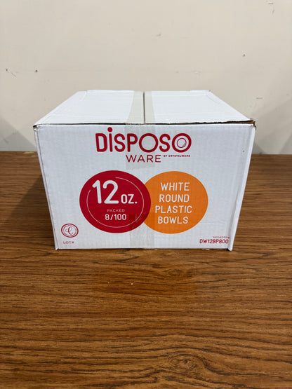 12oz Bowl, PP, Packed 100/Bag 8 bags/case