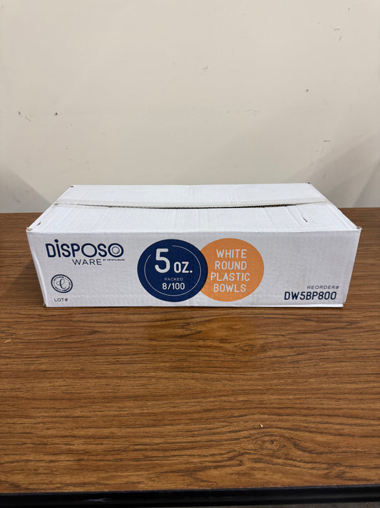 5oz Bowl, PP, Packed 100/Bag 8 bags/case