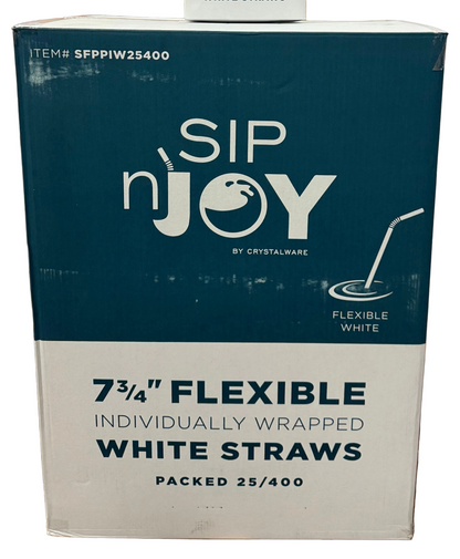 Flex Drinking Straw Individual wrapped 7.75 packed 25 Box/Case