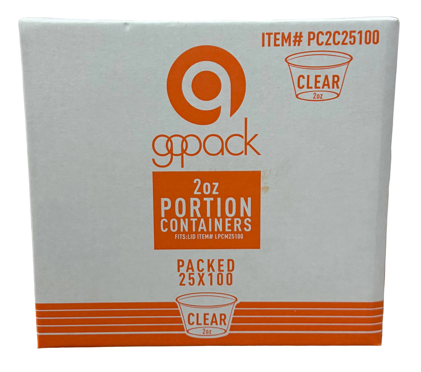 2oz Clear PP Portion Cups packed 25/Bags/Case 100/Bag