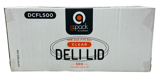 Flat Lid For Deli Container One Size Fits All PP Clear Packed 25 lids