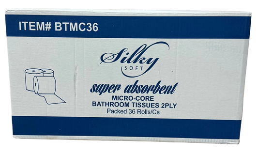Micro-Core Bath Tissue, 2ply (3.75x3.75") 1000/Rolls, 36 Rolls/Case