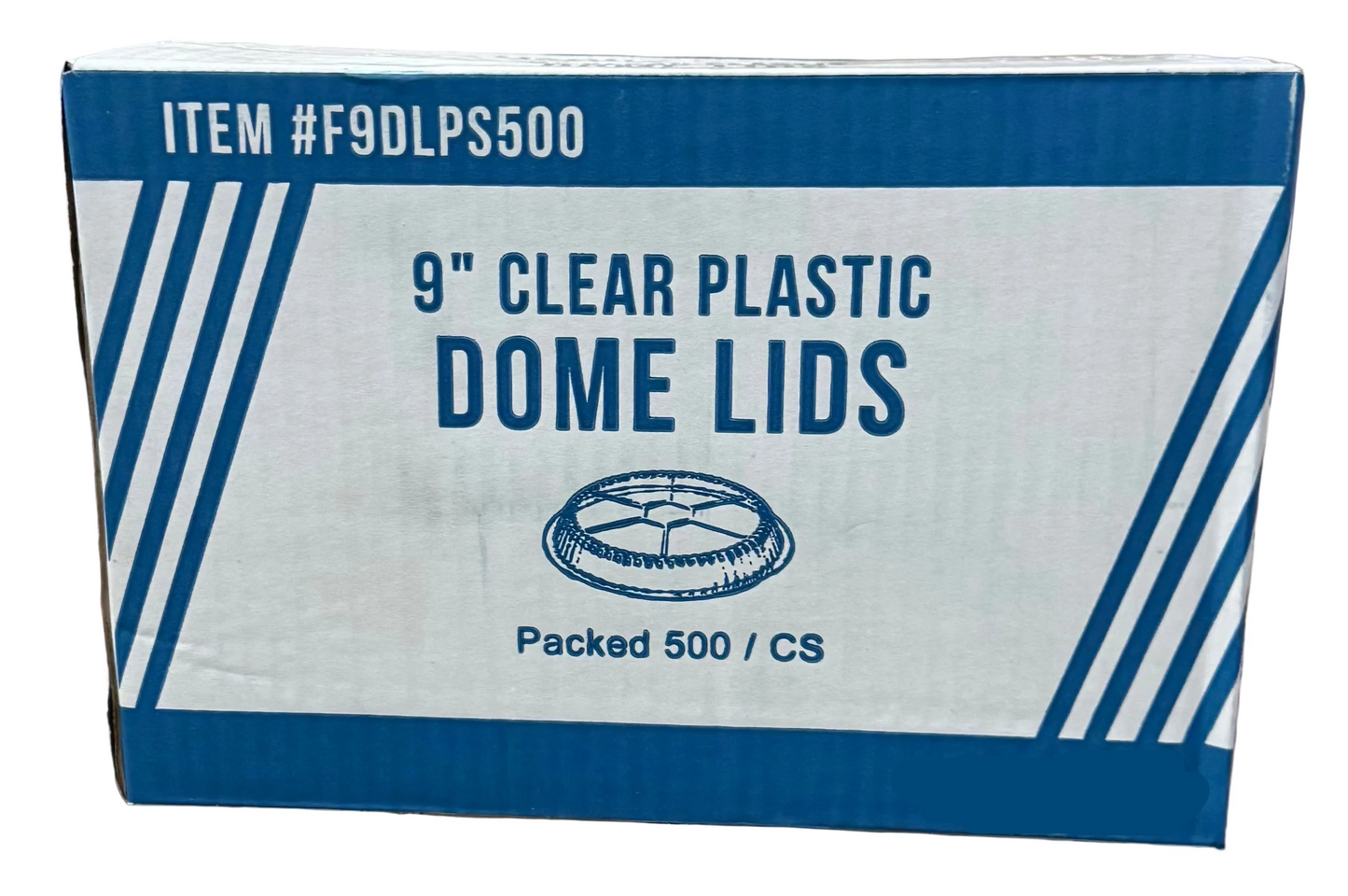 Clear PS Plastic Dome Lid Fits 9" Round Foil - Packed 500/case