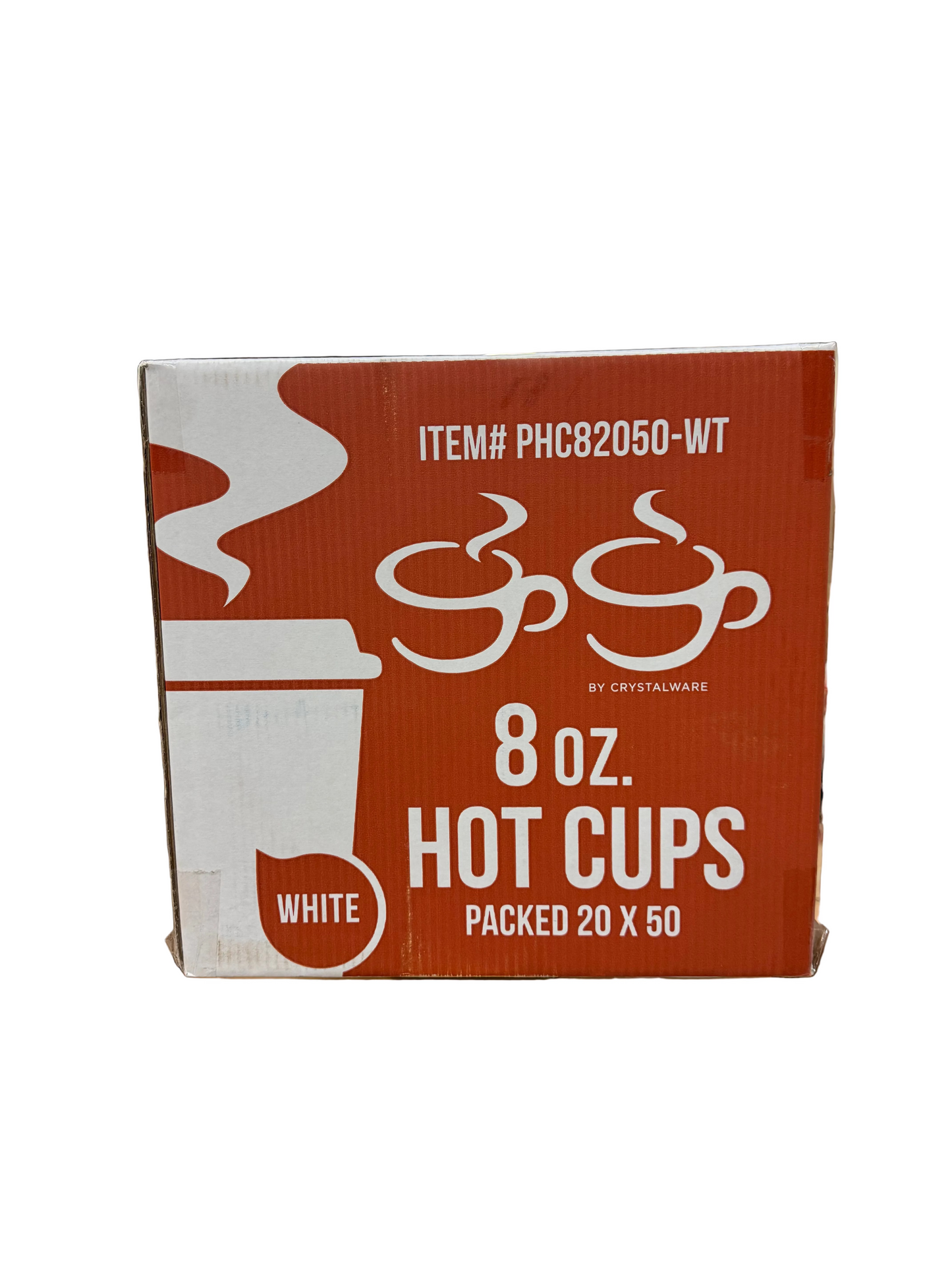 Paper Hot Cups - 8oz White / Packed 20X50 (1000 cups)