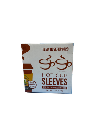 Hot Cup Sleeve Earth Friendly Design Kraft Printed - Packed 1000/cs