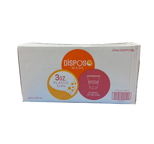 3oz Water Cup - Clear - 2,500pcs/box