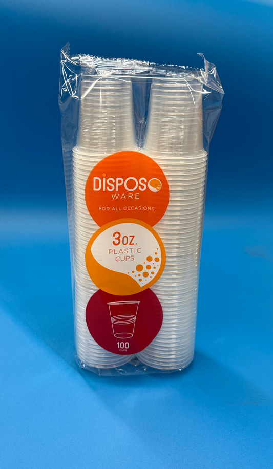 3oz Water Cup - Clear - 2,500pcs/box