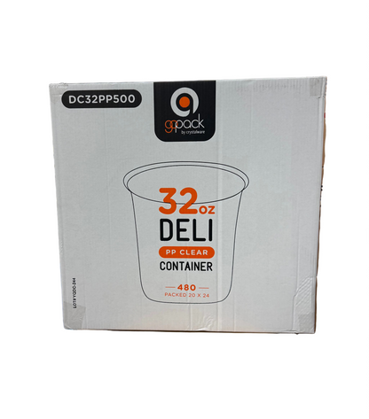 32oz Clear PP Deli Container - 500/cs
