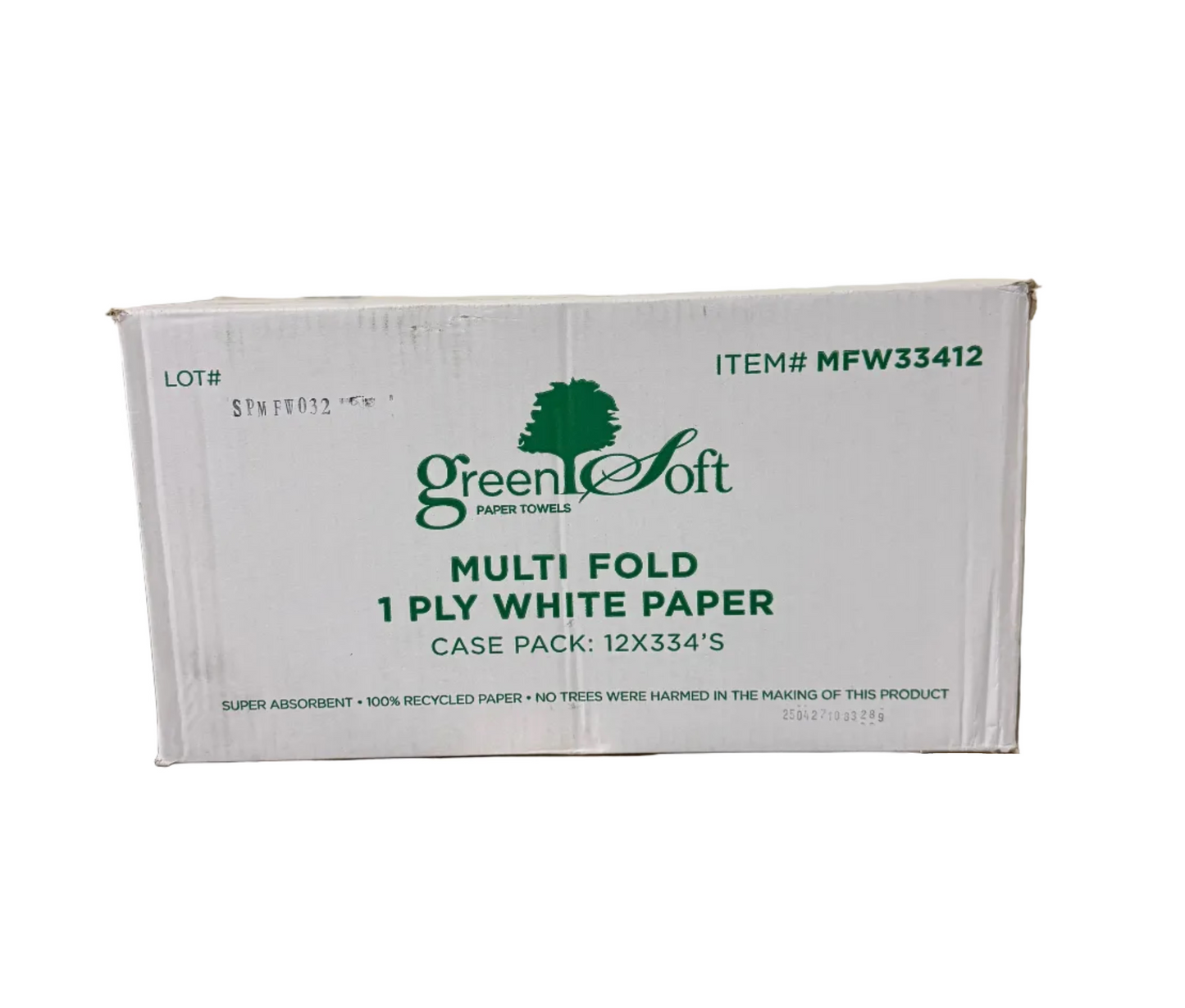 M Fold 1 Ply White 334/Bag 12/Case