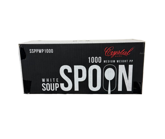 Soup Spoon Medium Weight White  1000pcs