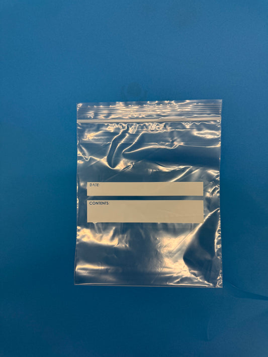 7x8", Quart, Dual Track ZipBag, White Block, 500/Cs