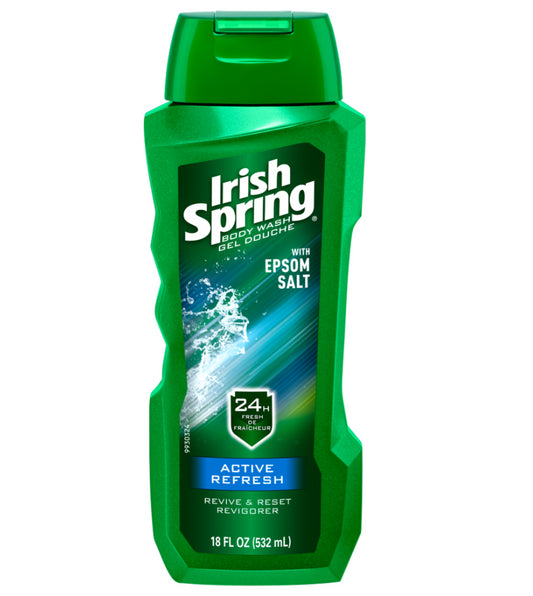 IRISH SPRING BODY WASH ||20 OZ x 4|| ACTIVE FRESH - IRBW02