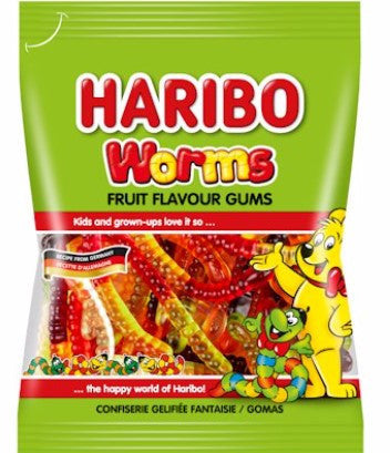 HARIBO WORMS 2.82 oz.(80gr) X 24pc18 - HR12