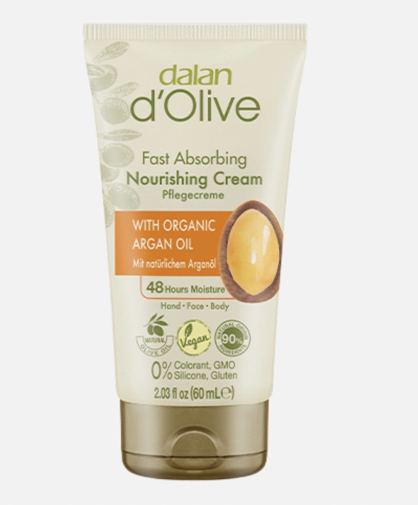 D'OLIVE Nourishing Hand & Body Cream Argan Oil 60 ml X 24/CS - DO90213