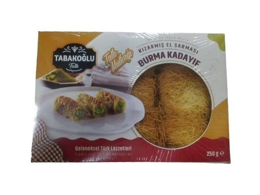 Tabakoglu Hand-Rolled Turkish Kadayif (Burma Style) (Burma Ð El Sarmasõ) 14.1 oz x 12 pcs - TBK01