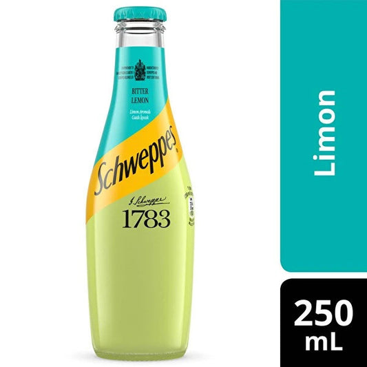 Schweppes Bitter Lemon Soda Glass 250ml  1cs/24pcs