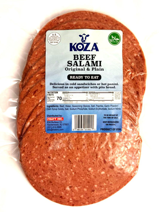 A2 KOZA Beef Salami Original & Plain Slice 1cs10Lb/16or17pcs