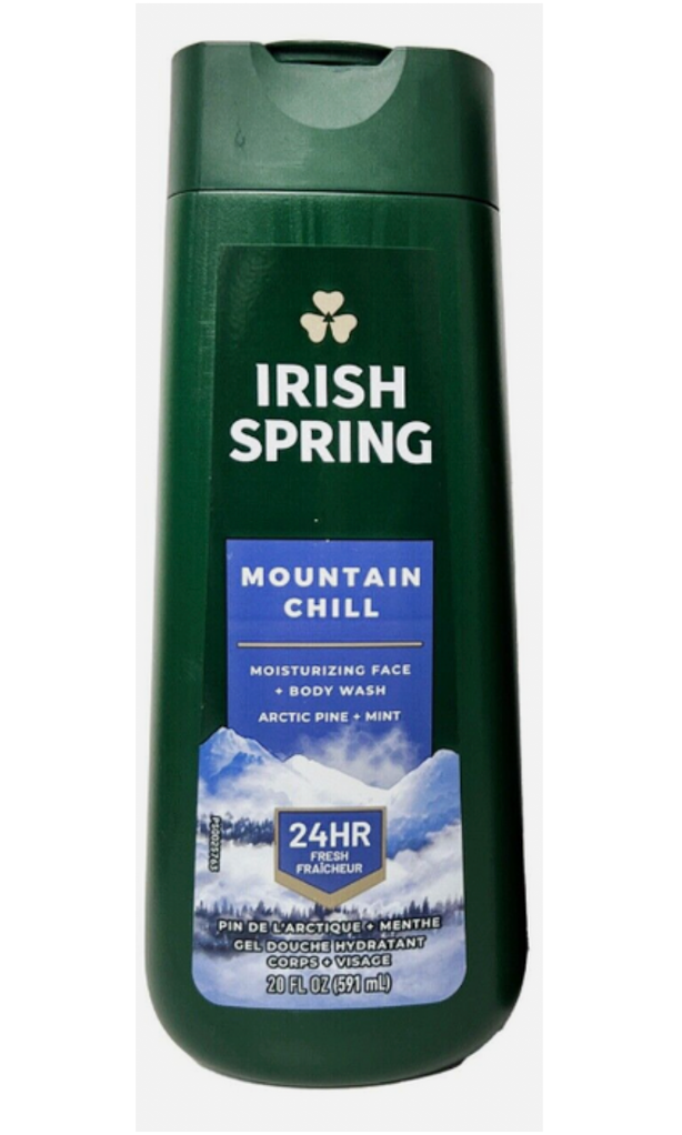 IRISH SPRING BODY WASH || 20 OZ x 4|| MOUNTAIN CHILL - IRBW12