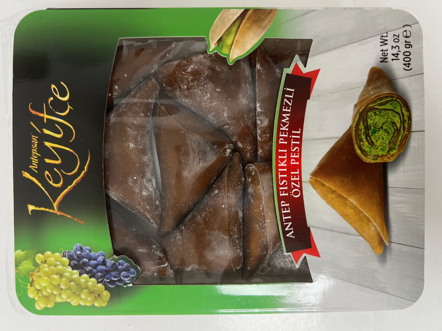 ANTEP FISTIKLI OZEL PESTIL (MUSKA) DELIGHT WITH MOLASSES AND PISTACHIO 400gr x 12 - APS215