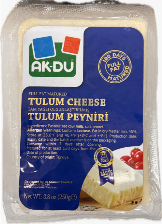 AKDU TRADITIONAL PERGAMON COW'S TULUM CHEESE (BERGAMA -INEK) 250GR X 12PCS - AK06