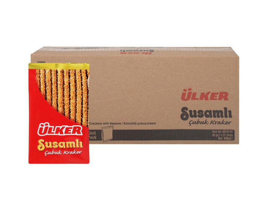 Ulker Sesame Stick Crackers 2.47‚Äö√Ñ√òoz (70‚Äö√Ñ√òg) x 22 pcs