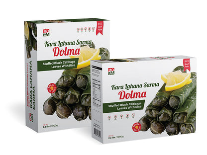 Moda Dolma, Stuffed Black Cabbage Leaves with Rice, Uncooked, 35.2oz (1000g) x 12pack  - 680382