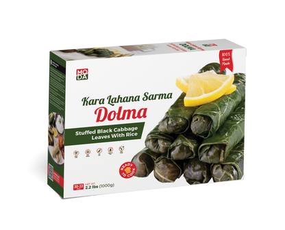 Moda Dolma, Stuffed Black Cabbage Leaves with Rice, Uncooked, 35.2oz (1000g) x 12pack - 102503