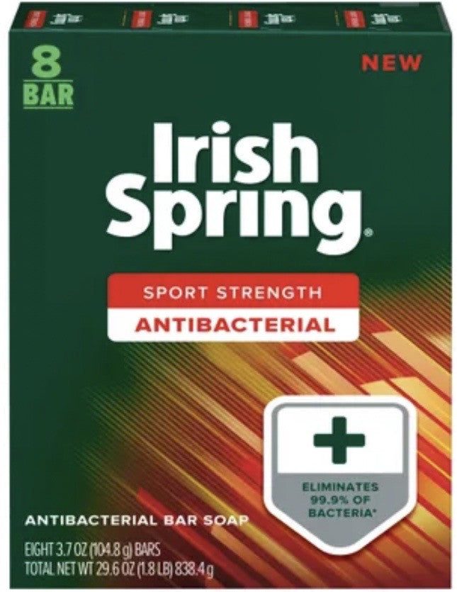 IRISH SPRING BAR SOAP SPORT STRENGHT 3.75oz/3/18 - IR3PKSS