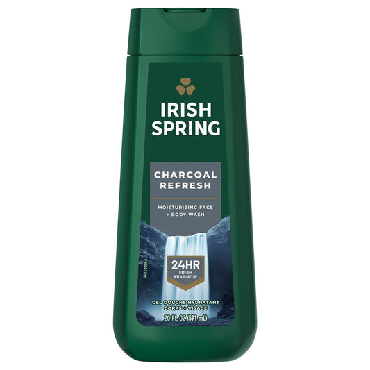 IRISH SPRING BODY WASH ||20 OZ x 4|| CHARCOAL REFRESH - IRBW04