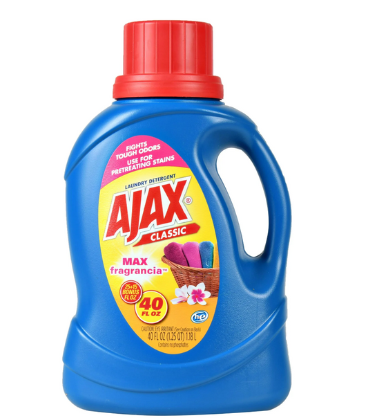 AJAX LIQUID LAUNDRY DETERGENT | 40 OZ X 8pcs | CLASSIC ORIGINAL - AJ19