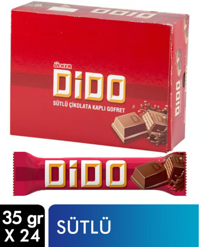 Ulker Dido Milk Chocolate Wafers 24 ct x 1.23 oz (35 g) x 6 pcs