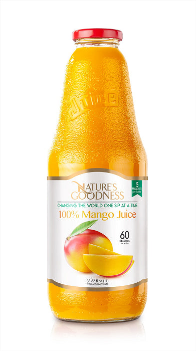 K- Nature's Goodness Mango Juice | 33.82 fl oz x 8 | All-Natural - NG11