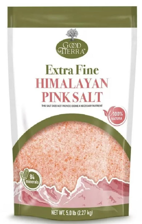 Good Tierra || 5 lbs (2.27 kg) Himalayan Pink Salt (Extra Fine) || 6/CS || Bag - NG114