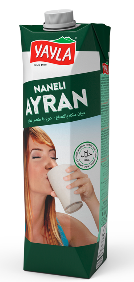 YAYLA AYRAN MINT 33.8 FL OZ (1 LT) X 6PCS (TETRA PACK) - YAY09