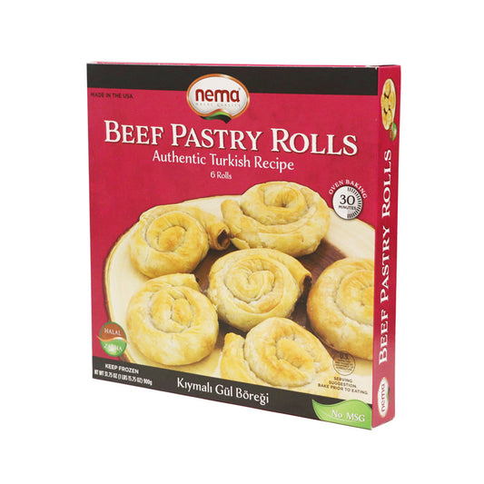 Nema Beef Pastry Rolls 1 lb 15.75 oz (900gr), 8pack - PSN05