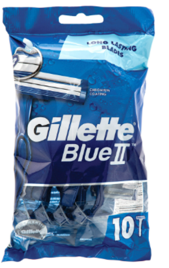 GILEETTE BLUEII CHROMIUM 10S BAG X 12 - GLT11