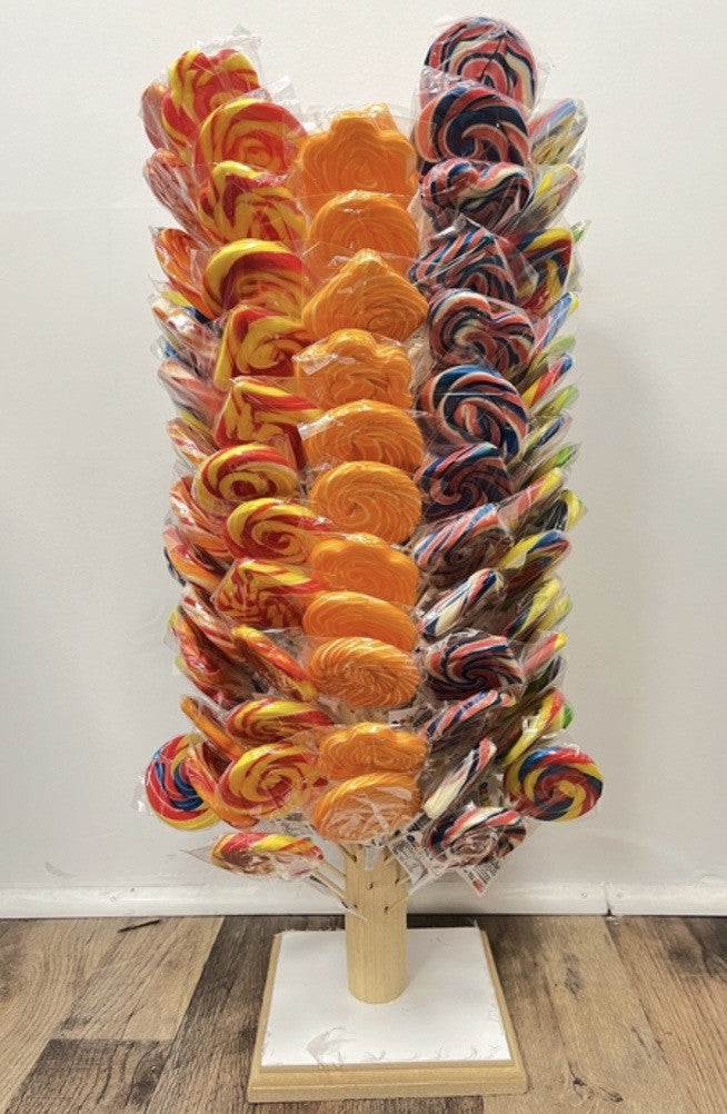 COCCOCANDY WHIRLY LOLLIPOP WITH WOOD STAND 30GX150PCS - KEN07