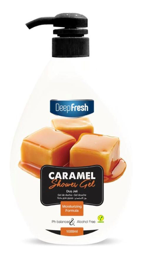 DEEPFRESH SHOWER GEL || 34 OZ x 12 || CARAMEL - DF04