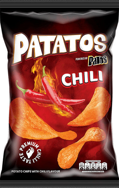 PATOS Crinkle Chili Serrated Ketchup Potatoes Chips 100g 1cs/21pcs