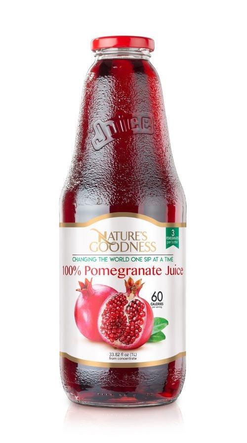 K- Nature's Goodness Pomegranate Juice | 33.82 fl oz x 8 | All-Natural - NG01