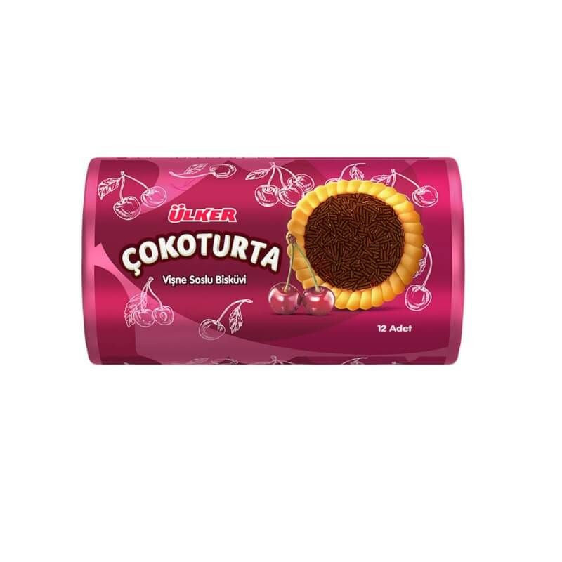ULKER Cokoturta Sour Cherry Sauce Biscuits 300g  1cs/12pcs