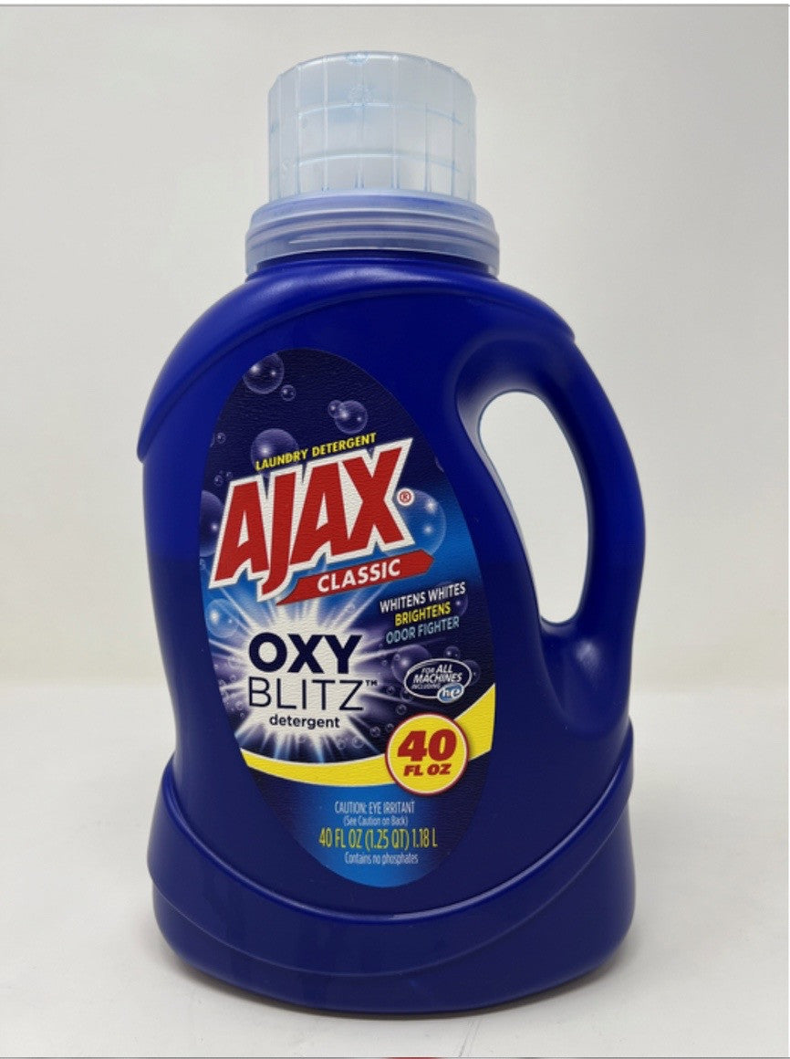 AJAX LIQUID LAUNDRY DETERGENT | 40 OZ x 9 | OXY - AJ07