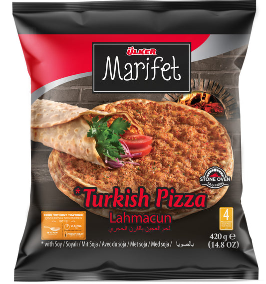 U06 ULKER MARIFET Soy Turkish Pizza / Soyali Lahmacun 450g 1cs/12pcs