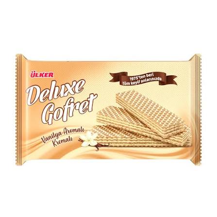 ULKER DELUXE Vanilla Flavour Cream Wafers 220 GR X 10