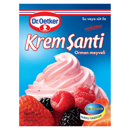 O1B DR.OETKER Whipped Cream Forest Fruit / Krem Santi Orman Meyveli 72g 1cs/12pcs