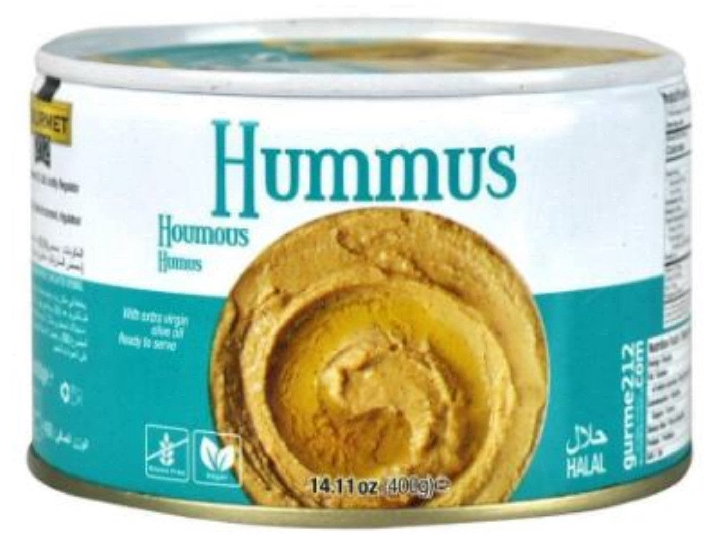 K- Gourmet212 Hummus 12 PCS x 400gr Tin - MM00844